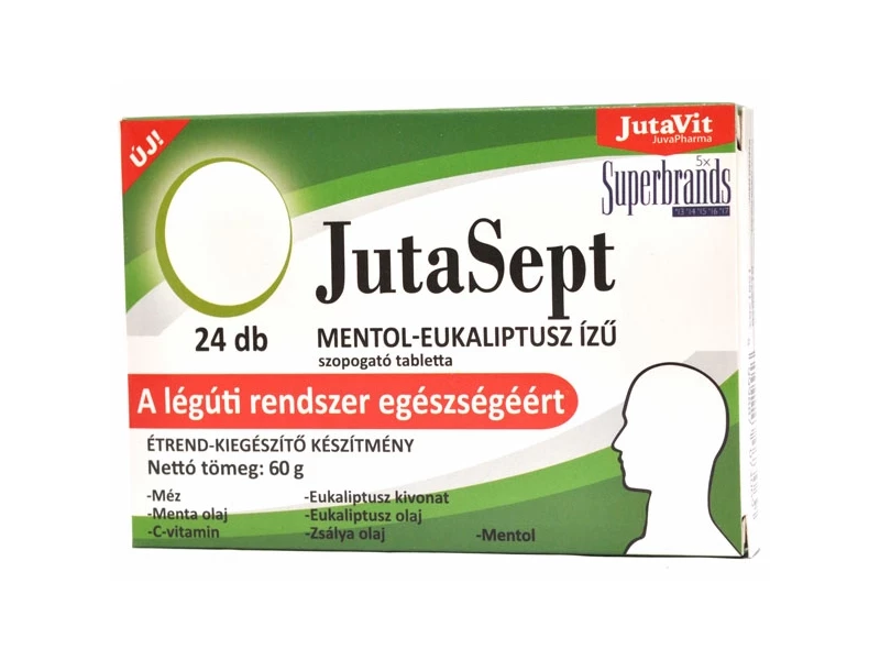 Jutavit Jutasept szopogató tabletta Mentol 24 db