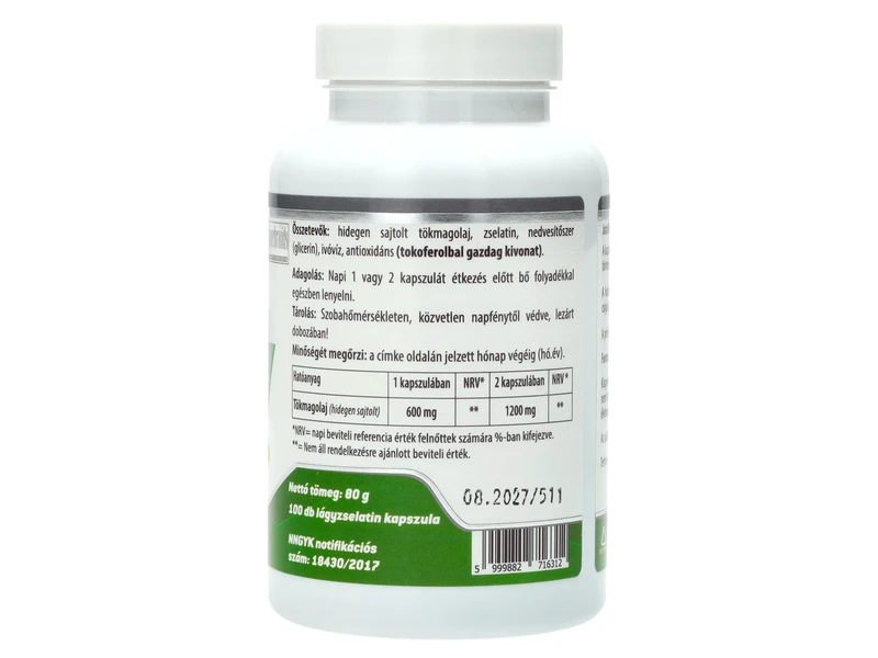 JutaVit Tökmagolaj 100db