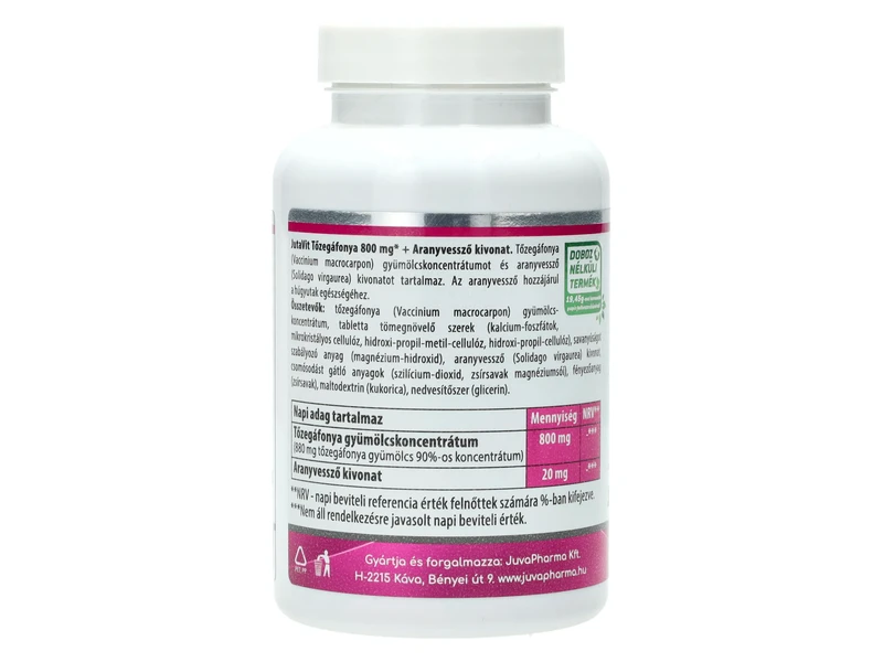 Jutavit tőzegáfonya 800mg + aranyvessző kivonat 100db