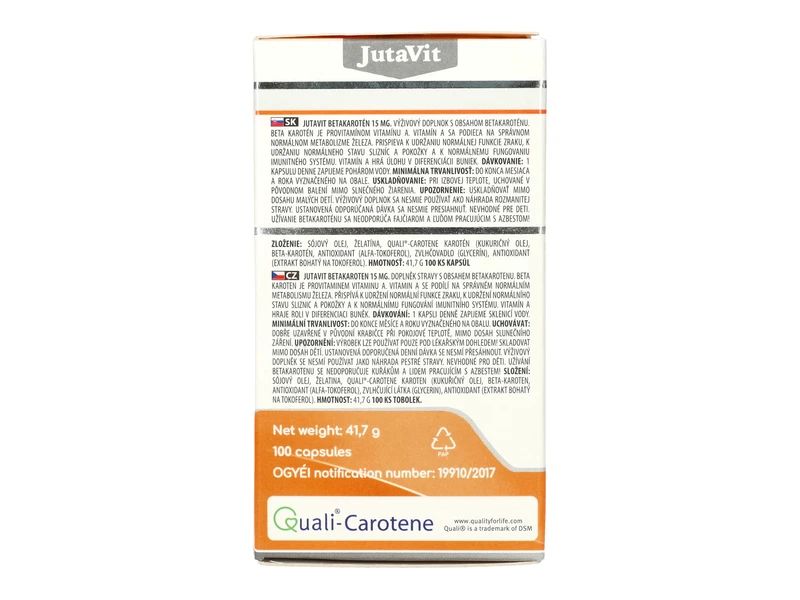 Jutavit Béta-karotin 15mg 100db