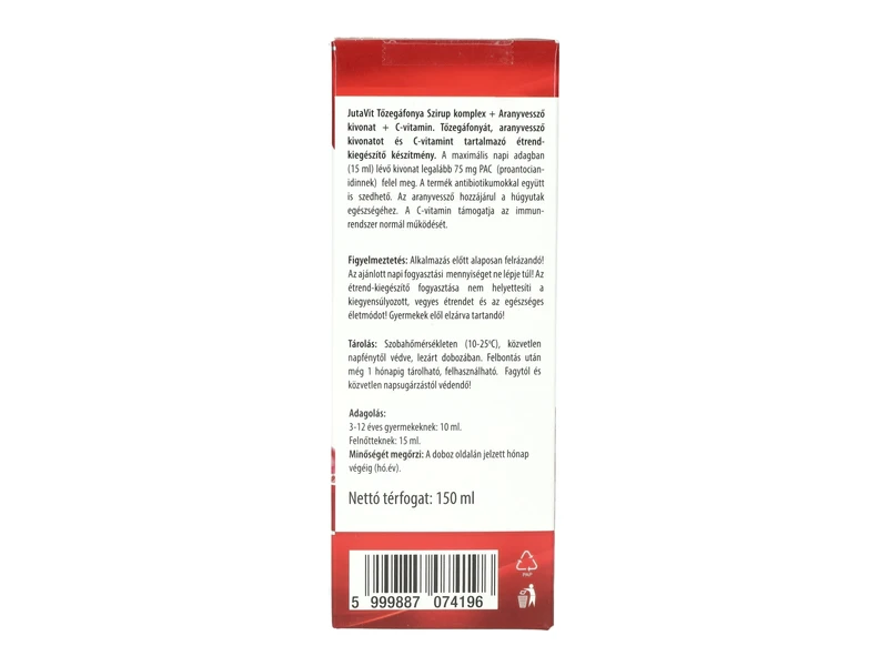 Jutavit tőzegáfonya szirup komplex 150ml