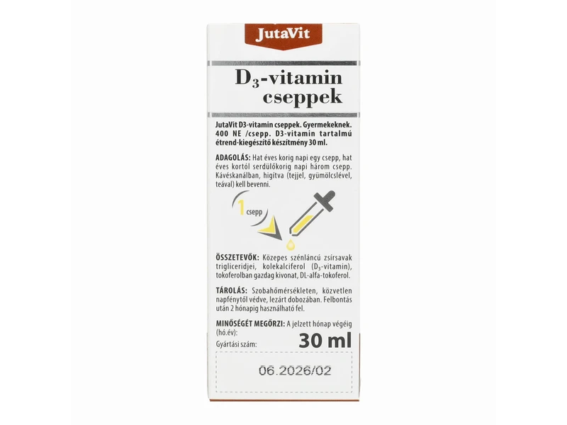 JutaVit D3-vitamin cseppek 400NE 30ml
