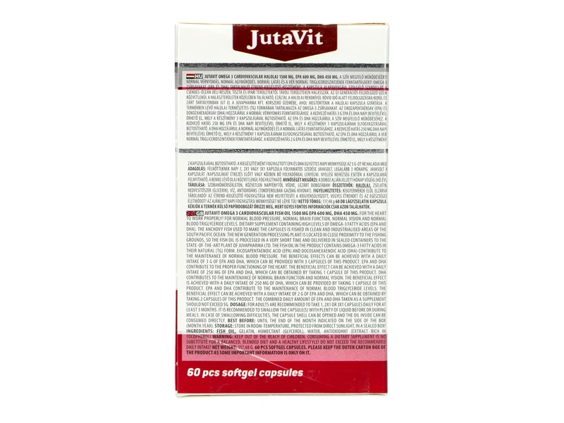JutaVit Omega 3 Cardiovascular 1500mg 60db