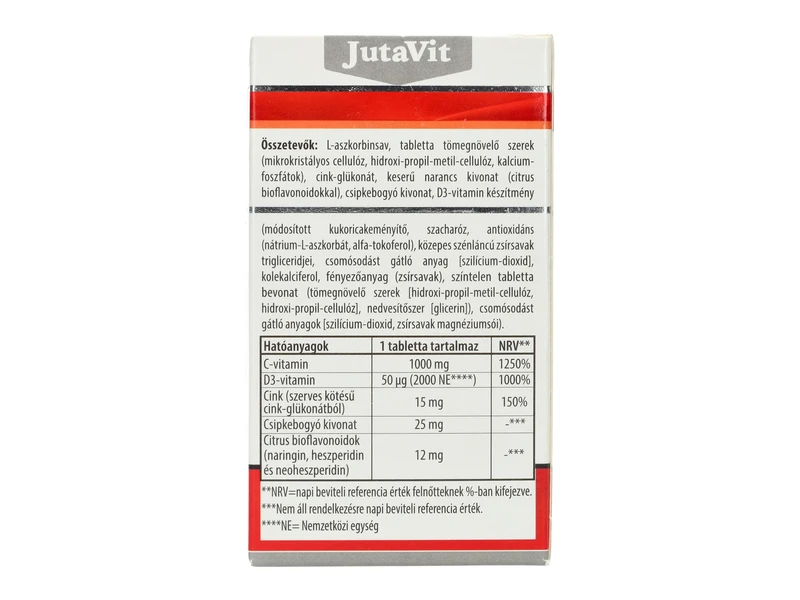 JutaVit C-vitamin 1000mg C+D DUO Plus 100db