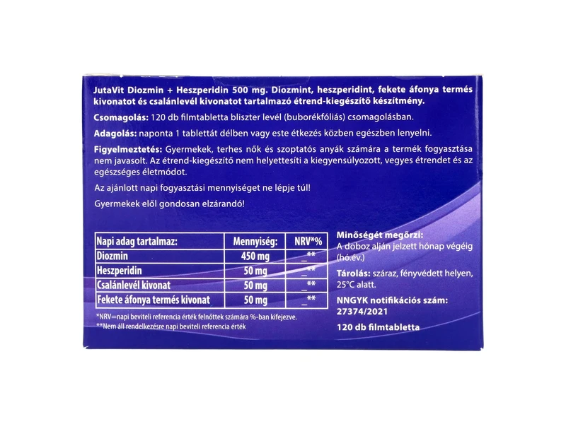 JutaVit Diozmin + Heszperidin 500mg 120db