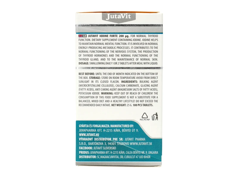 Jutavit jód forte tabletta 100db