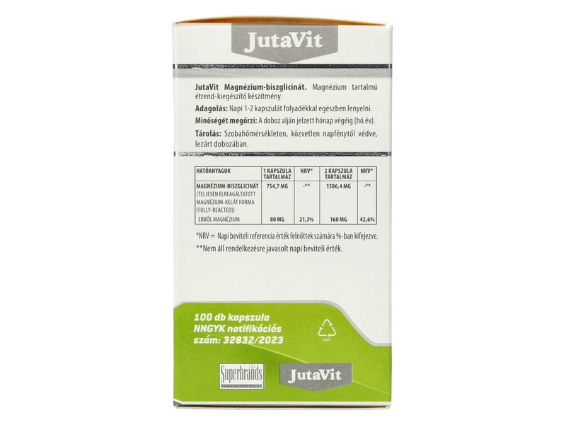 JutaVit Magnézium-biszglicinát 100 db