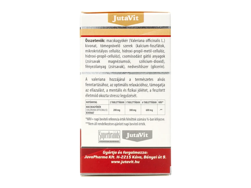 JutaVit Valeriana 100mg tabletta 50+10 db