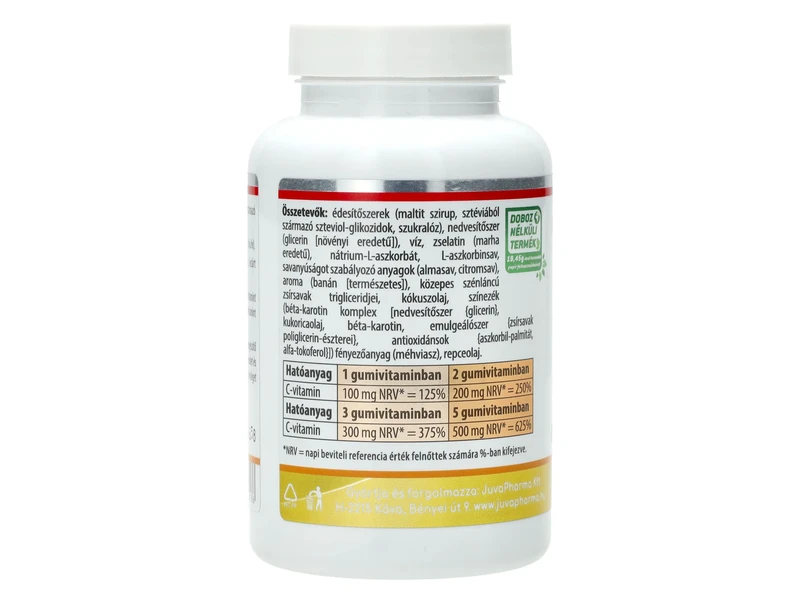 JutaVit Gumivitamin C-vitamin Cukormentes Banán ízű 60 db