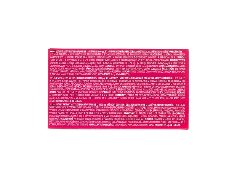 JutaVit B12 vitamin 1000mcg Aktív Metilkobalamin 30db