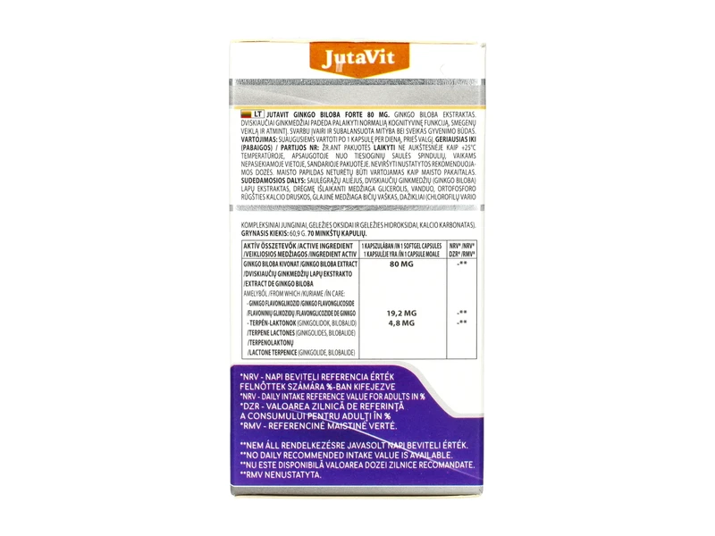 JutaVit Ginkgo Biloba fore kapszula 70db