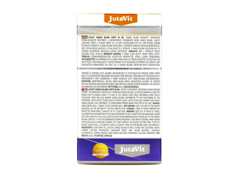 JutaVit Ginkgo Biloba fore kapszula 70db