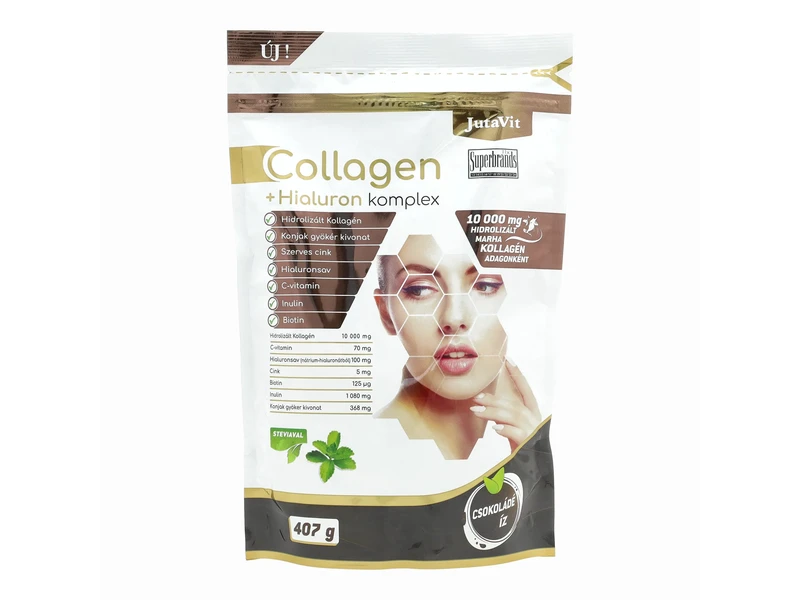 JutaVit Collagen + Hialuron komplex csokoládé 407g