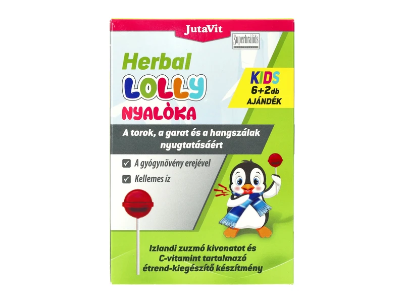 JutaVit Herbal Lolly Torok nyalóka 6+2db ajándék