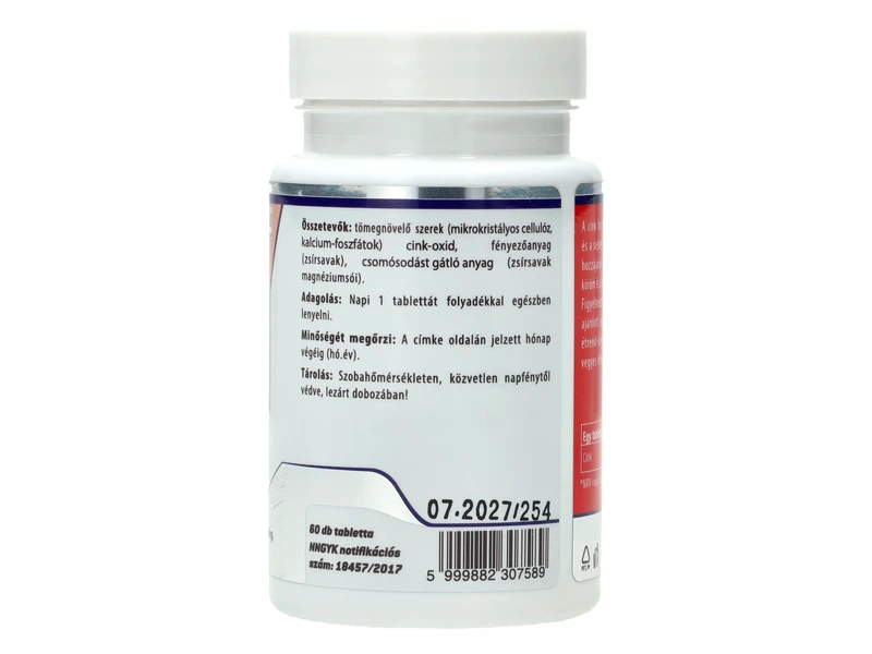 JutaVit Cink tabletta 60db 15mg