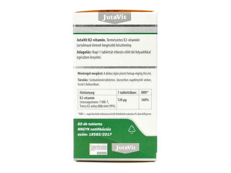 Jutavit K2 -vitamin 120 Ug 60 db Filmtabletta