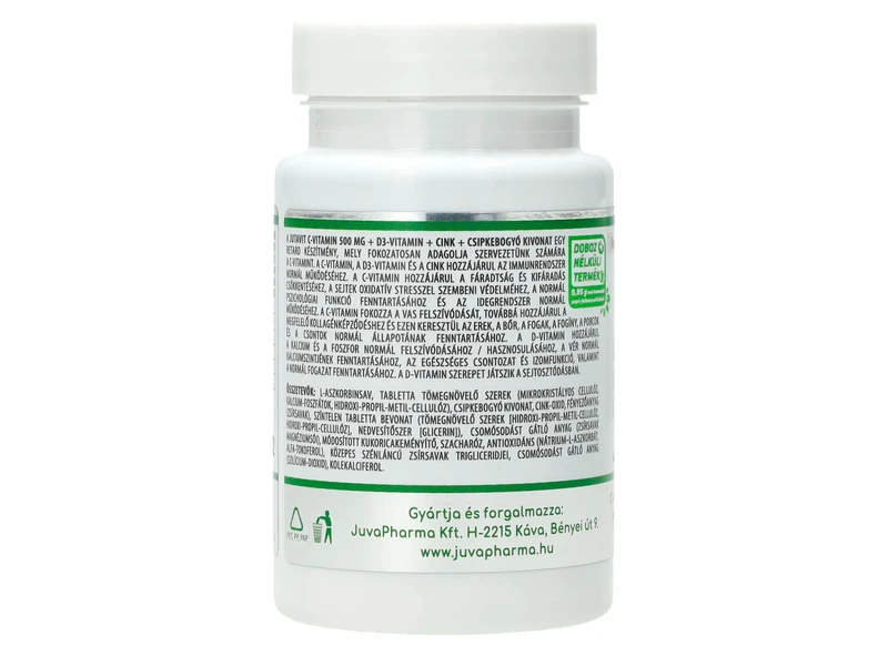 JutaVit C-vitamin 500mg retard csipkebogyó+D3+Cink 45db