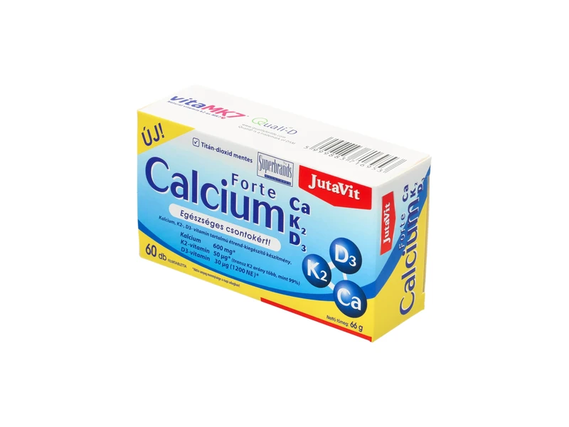 Jutavit Calcium Forte Ca/K2/D3 60 db Filmtabletta