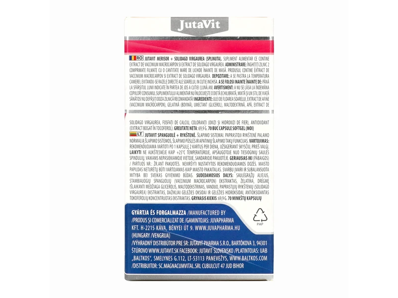 JutaVit Tőzegáfonya kapszula 70db