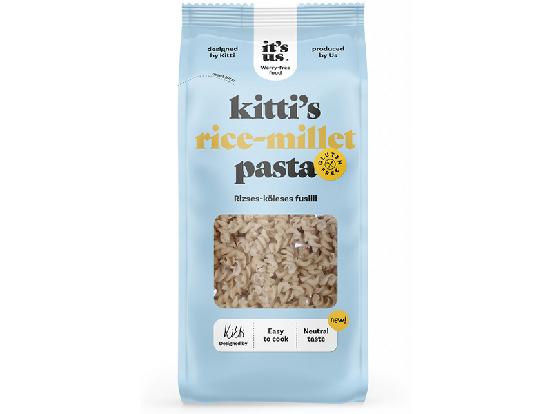 it's us KITTI'S gluténmentes rizses-köleses száraztészta nagykocka 200g