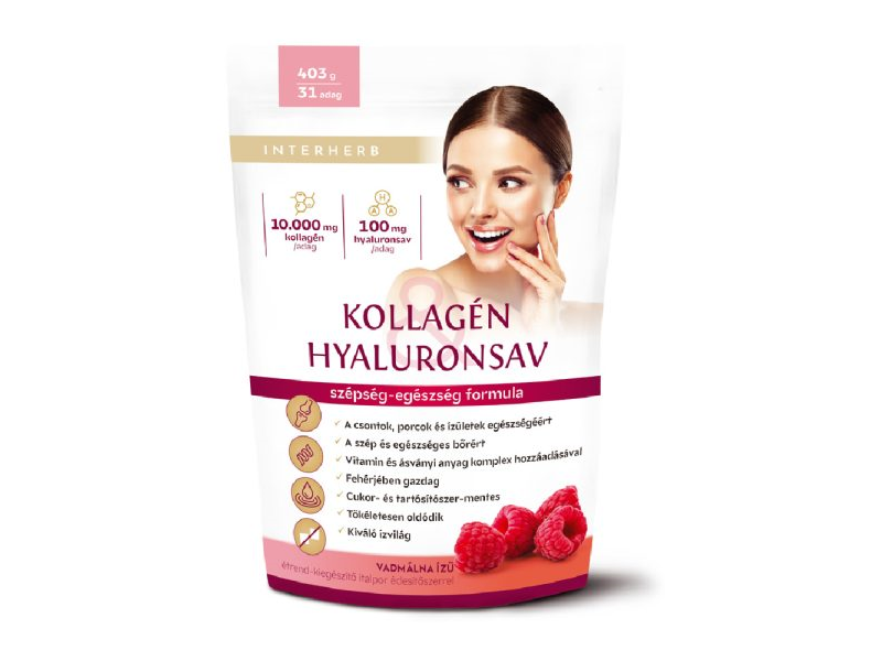 Interherb Kollagén&Hyaluronsav italpor Vadmálna ízű 403g
