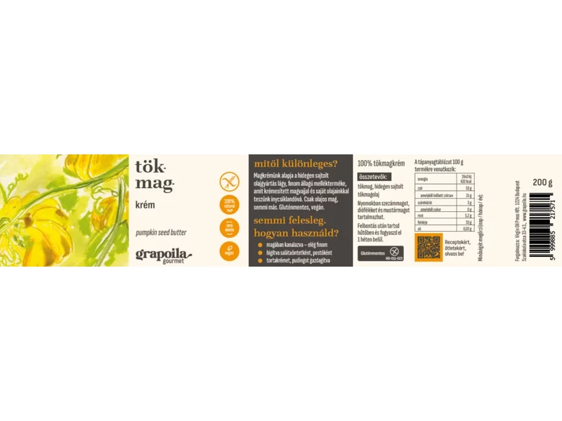 Grapoila Tökmagkrém 200 g