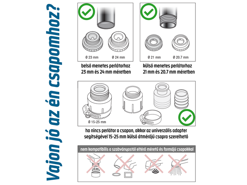LAICA Genova Metal Stop rendszerű csapra szerelhető mikroplasztik-stop vízszűrő