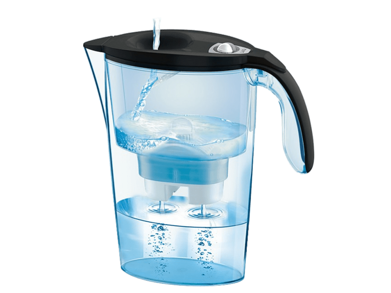 LAICA Stream Line fekete vízszűrő kancsó mechanikus kijelzővel 1db