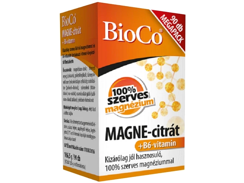 Magne-citrát + B6-vitamin MegaPack tabletta 90 db (BioCo)