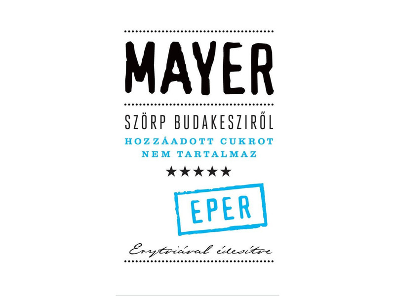 Mayer Prémium Eper szörp hozzáadott cukor nélkül 0,5l