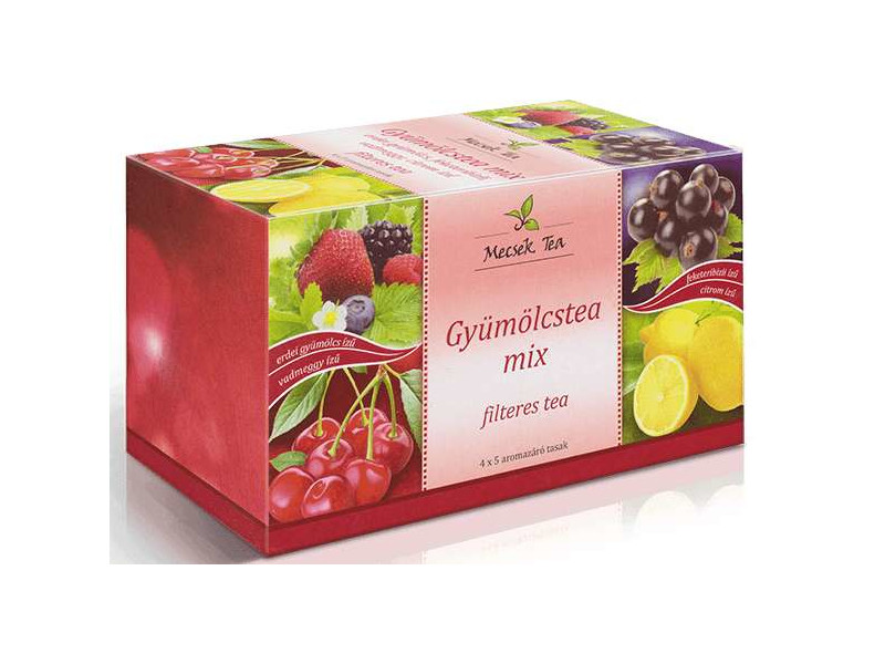 Mecsek Gyümölcstea Mix (erdei gyümölcs, feketeribizli, vadmeggy, citrom) 4x5x2g