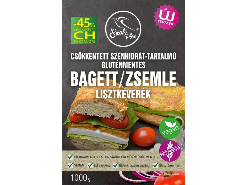 Szafi Free csökkentett szénhidrát-tartalmú bagett / zsemle lisztkeverék 1000g