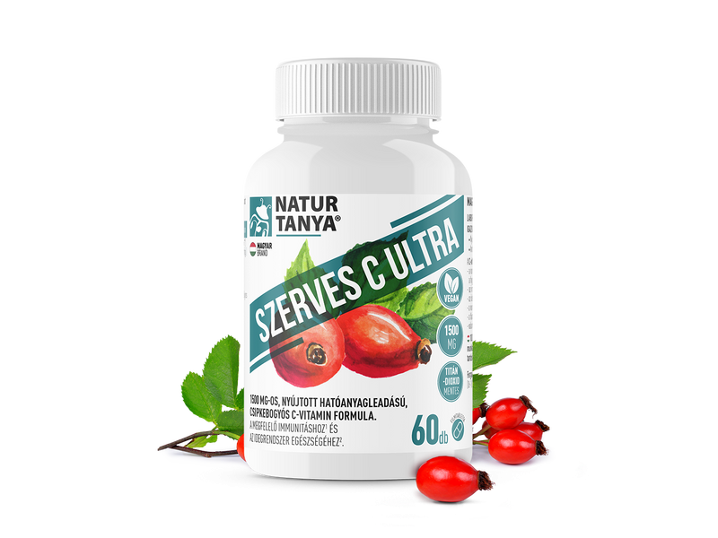 NT Szerves C Ultra - 1500 mg Retard C-vitamin, csipkebogyó kivonattal 60db