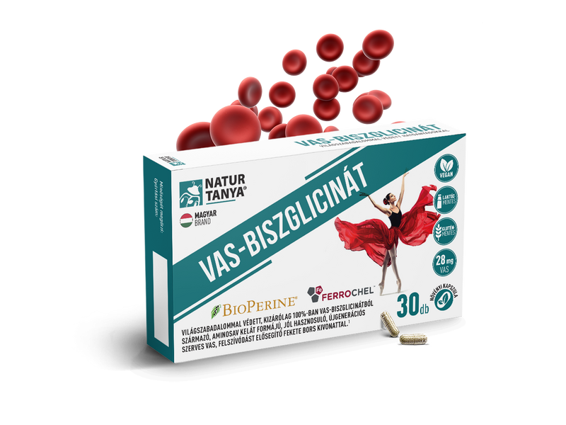 NT VAS-BISZGLICINÁT - Világszabadalommal védett szerves vas és BioPerine®  30db
