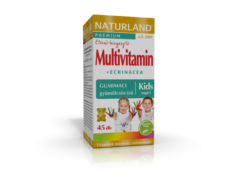 NL Multivitamin + Echinacea gyerek multivitamin gumitabletta 45 db