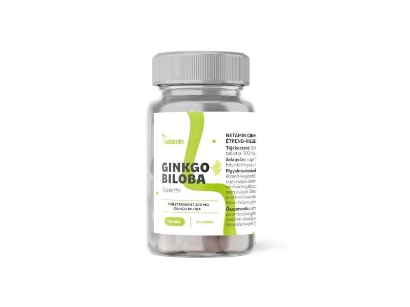 Netamin Ginkgo Biloba 300 mg – SZUPER kiszerelés 60 db
