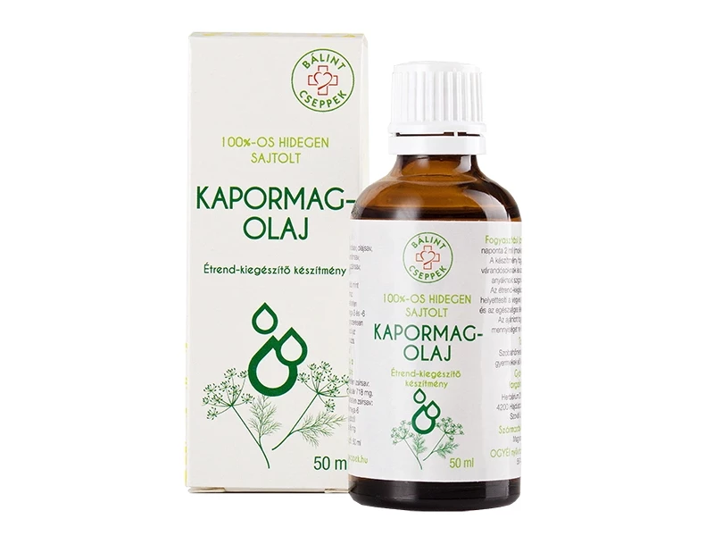 Bálint Cseppek Kapormagolaj 100%-os hidegen sajtolt 50ml