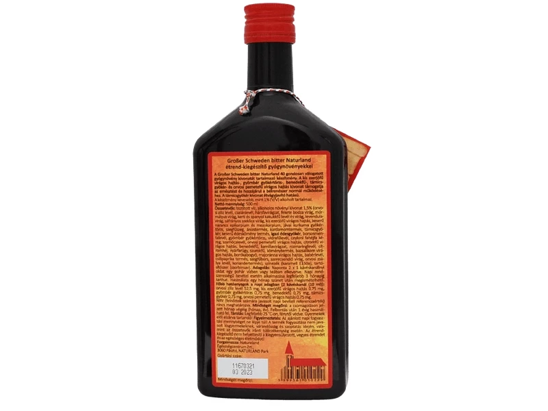 NL Nagy Svédcsepp negyven gyógynöv. 0,5L 1%