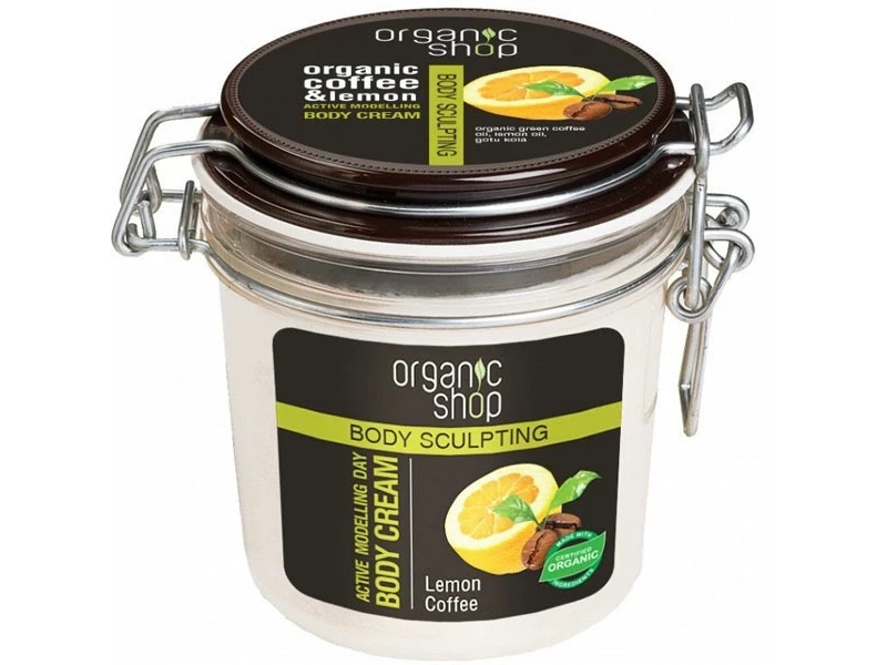 Organic Shop Testformáló krém bio kávé és citrom kivonattal 350 ml