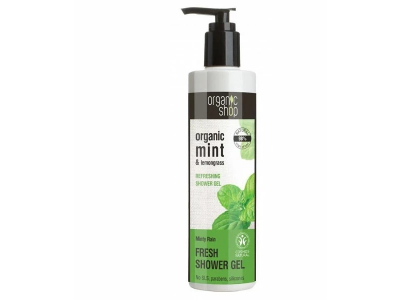 Organic Shop tusfürdő bio menta és citromfű kivonattal 280 ml