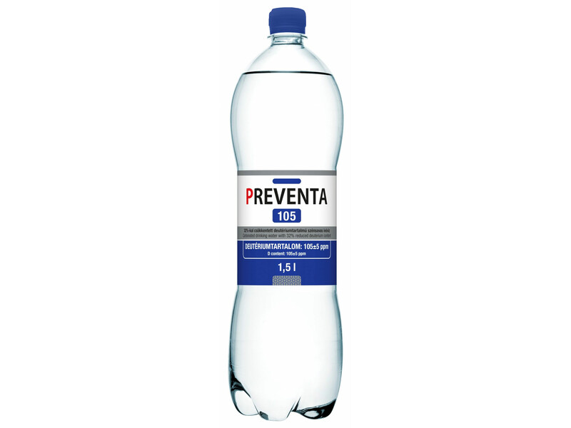 Preventa 105 csökkentett deutérium víz szénsavas 1,5l