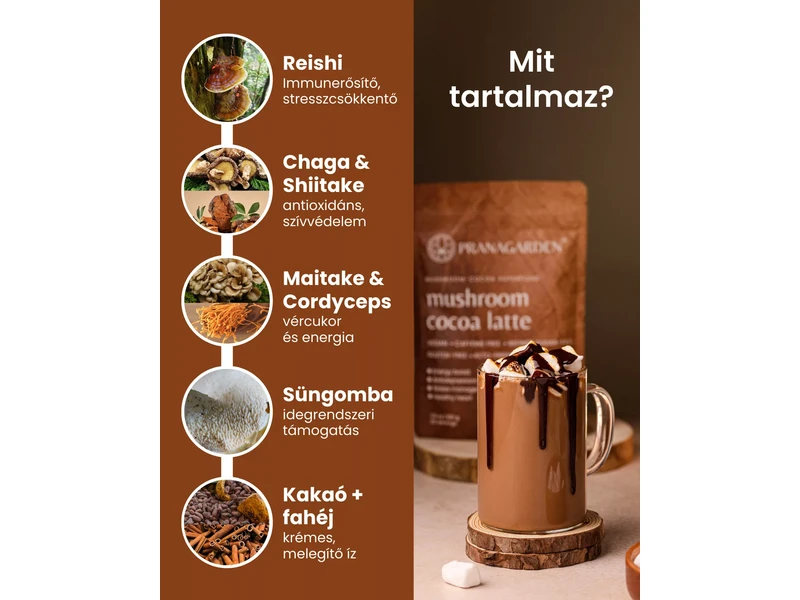 Pranagarden Gyógygomba latte italpor 100 g