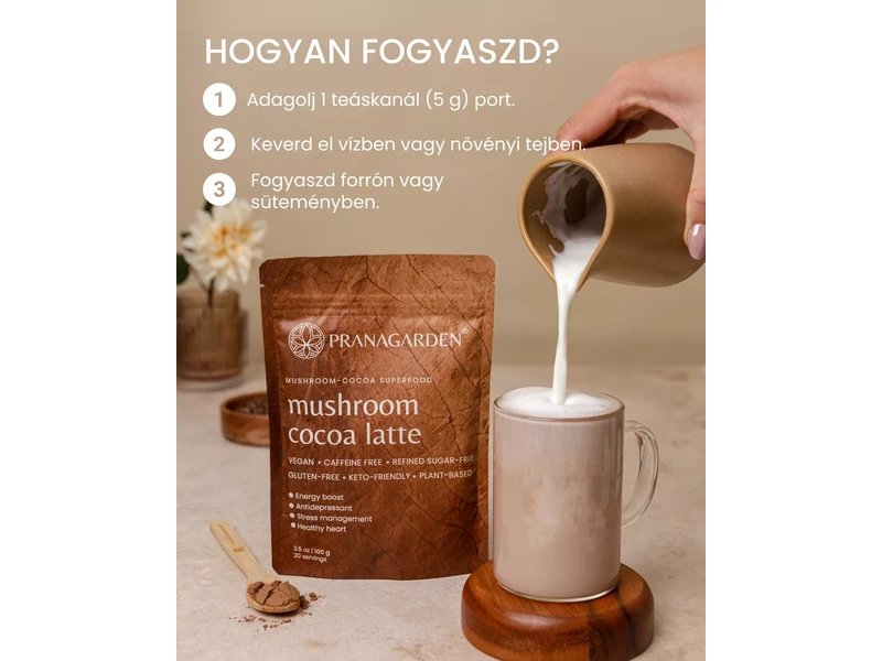 Pranagarden Gyógygomba latte italpor 100 g