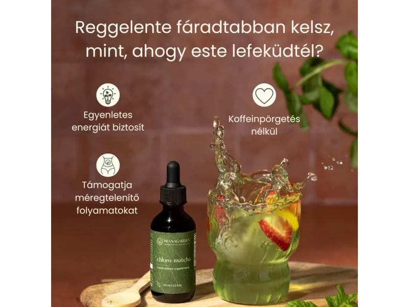 Pranagarden Chloro-Matcha folyékony étrend-kiegészítő 60ml