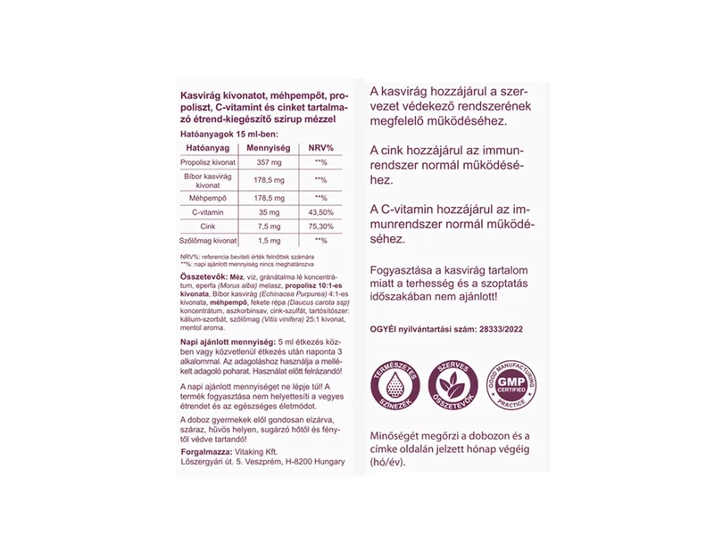 Vitaking Propolisz szirup 100ml