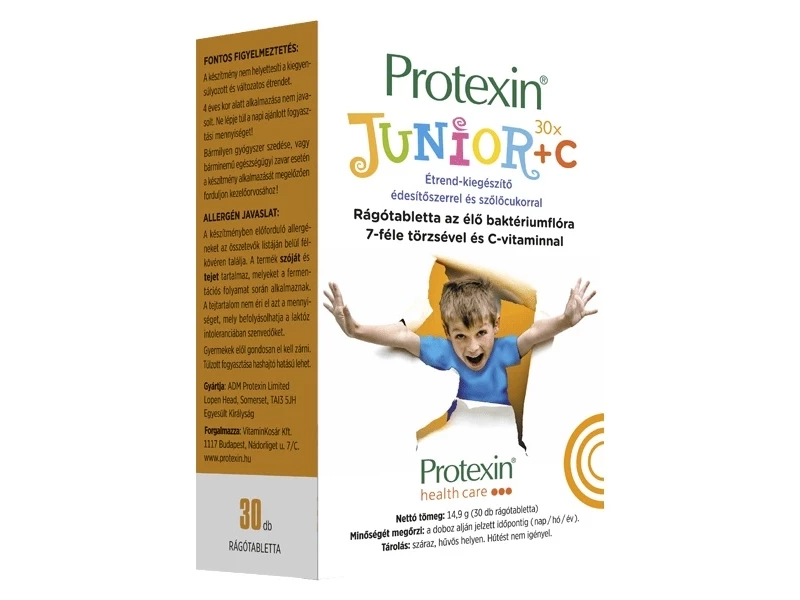 Protexin Junior Rágótabletta C-vitaminnal 30 db (16g)