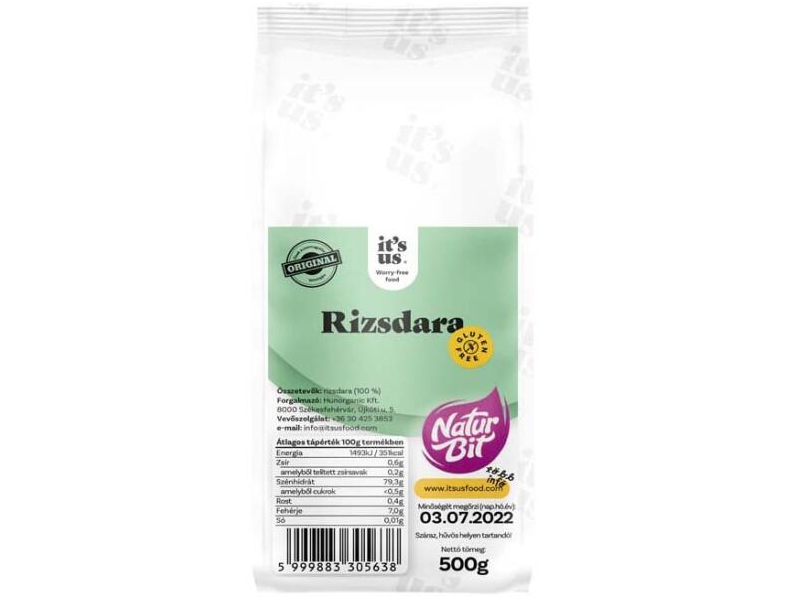 it's us NATURBIT gluténmentes rizsdara 500g