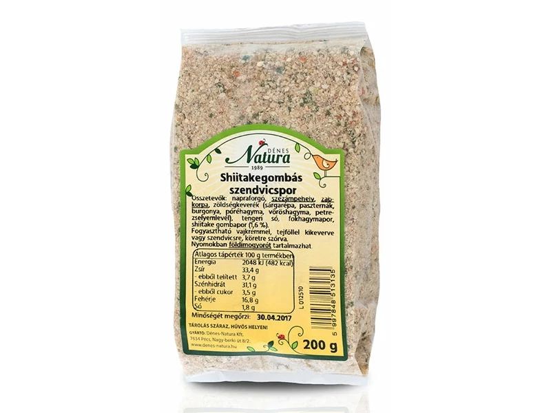 Shiitake gombás szendvicspor 200g (Dénes Natura)