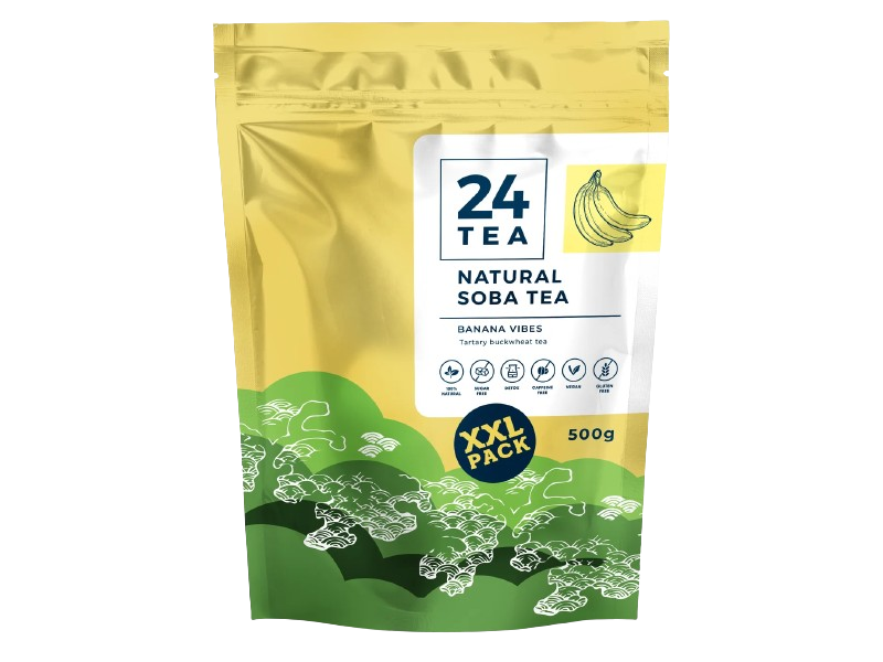 24 Tea Natural Soba tea - Banános hajdina tea XXL 500g