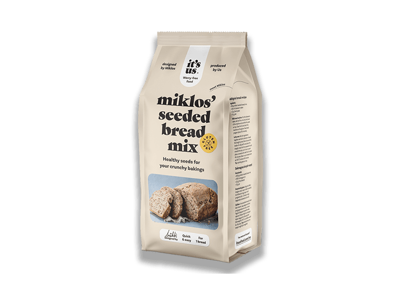it's us MIKLOS' sokmagvas kenyér gluténmentes lisztkeverék 500g